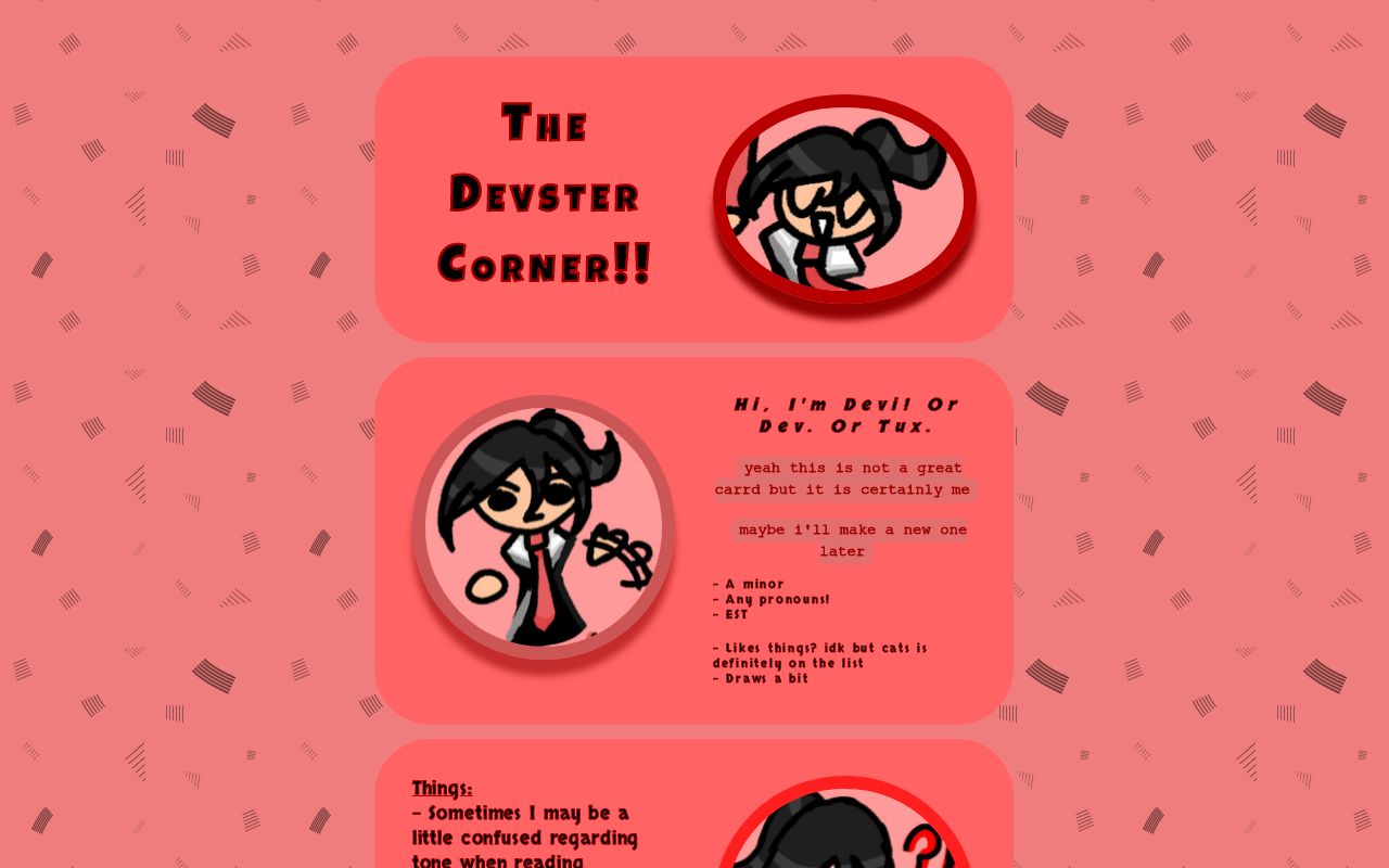 the devster corner!!